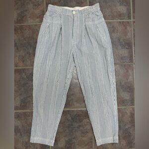 Free People Striped Blue and White Pants